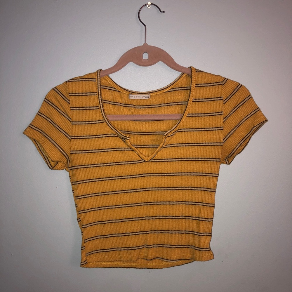 stripped crop top